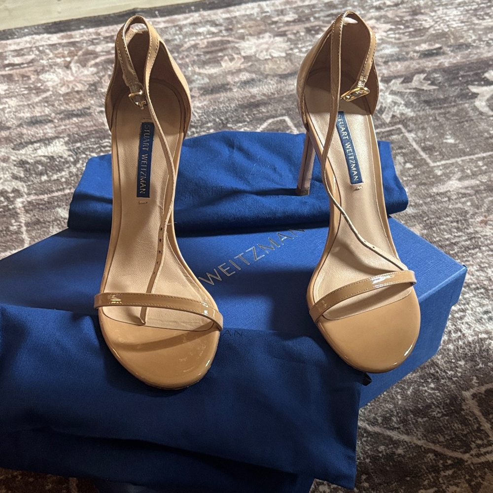 Stuart Weitzman Nude Patent Heels